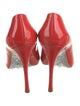 Miu Miu Patent Leather Glitter Accents Pumps