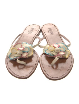 Miu Miu Leather Flip Flops