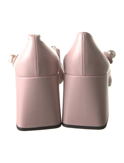 Miu Miu Leather Chain-Link Accents Pumps