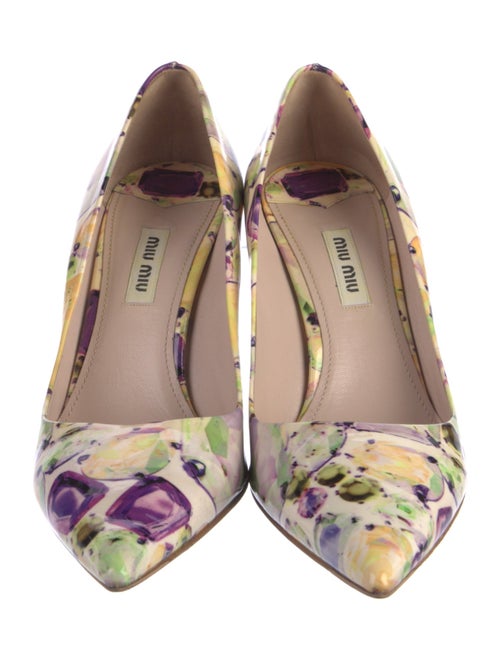 Miu Miu Patent Leather Printed Pumps