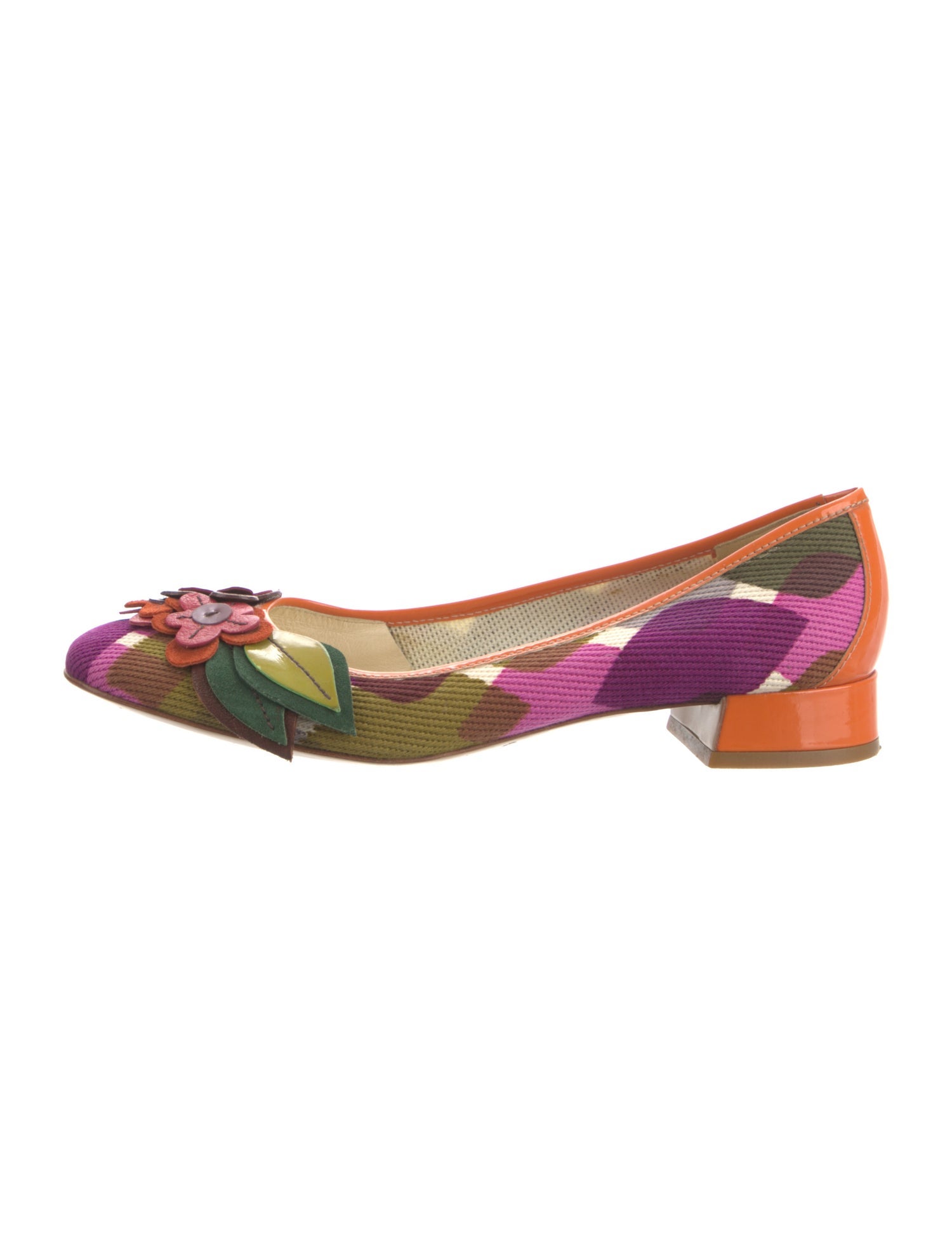 Miu Miu Patent Leather Printed Ballet Flats