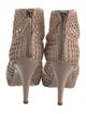 Miu Miu Leather Lasercut Accents Sandals