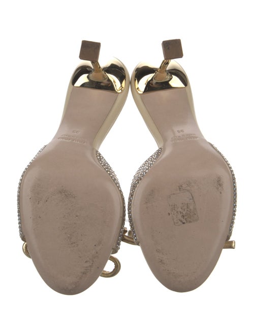 Miu Miu Leather Bow Accents Slides