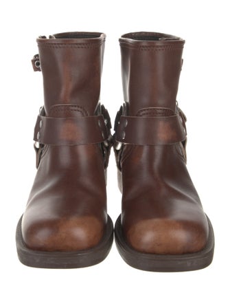 Miu Miu Leather Moto Boots