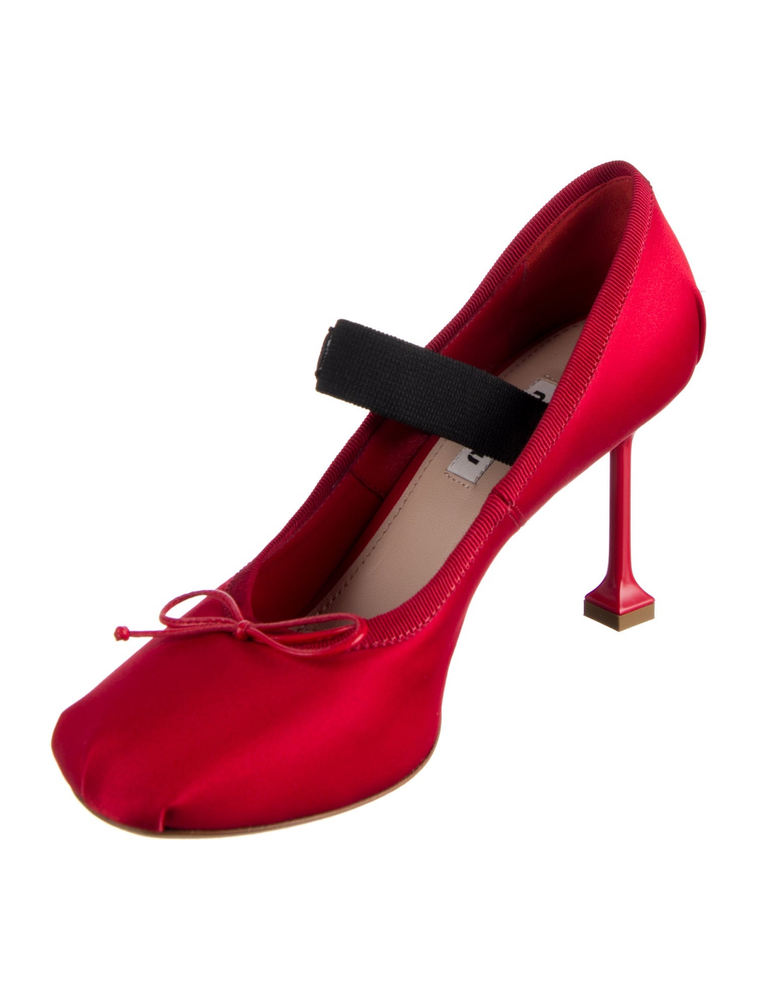 Miu Miu Satin Bow Accents Pumps