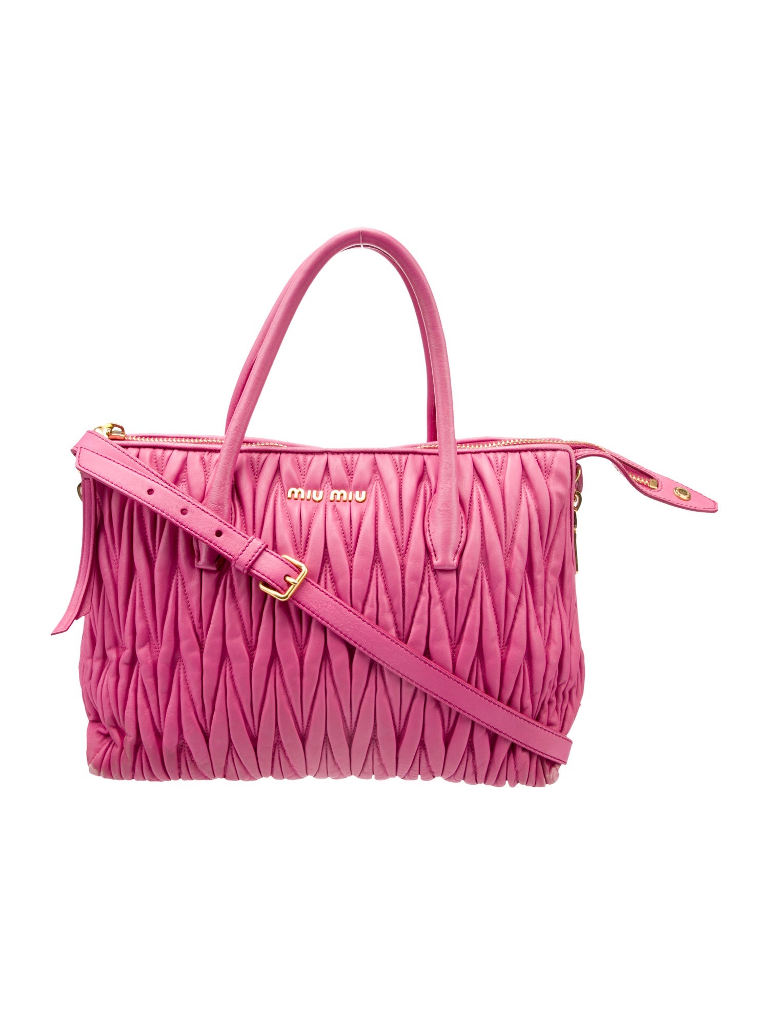 Miu Miu Leather Top Handle Bag