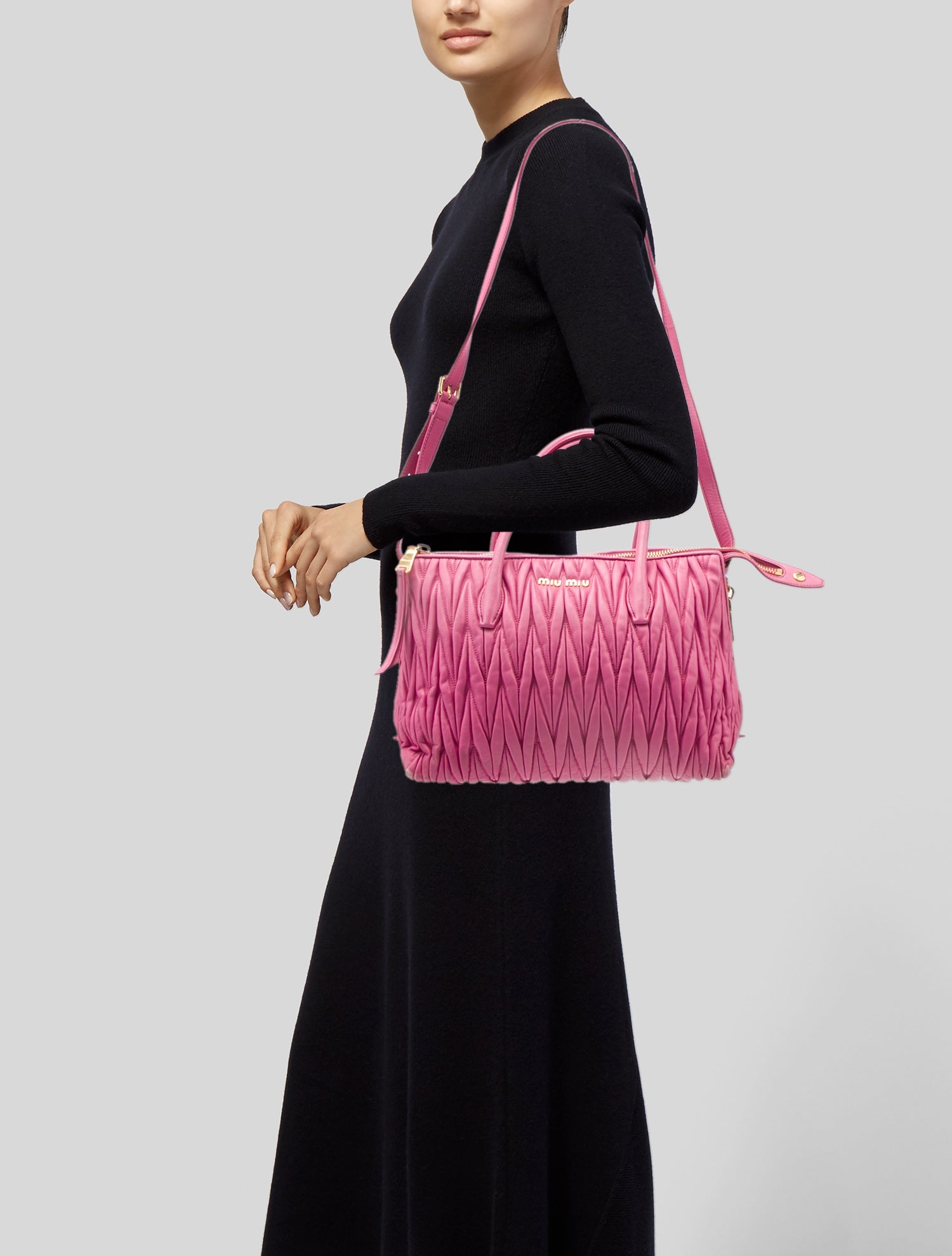 Miu Miu Leather Top Handle Bag
