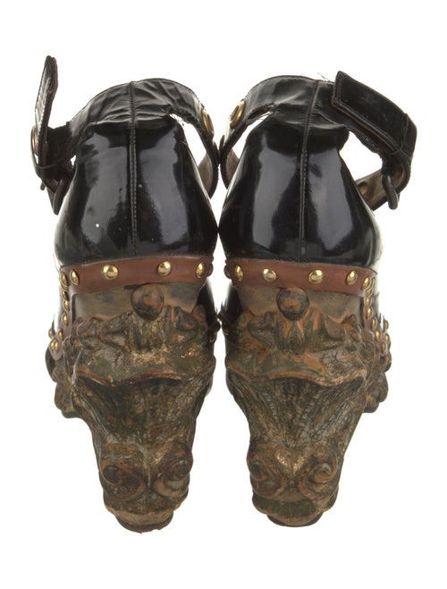 Miu Miu Patent Leather Studded Accents Pumps