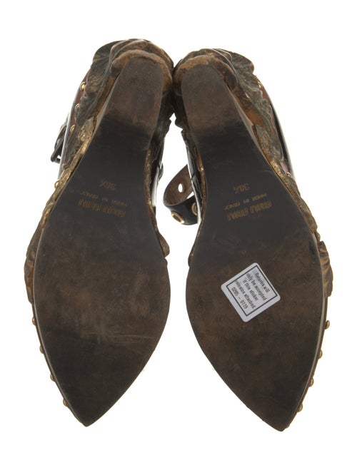 Miu Miu Patent Leather Studded Accents Pumps