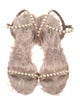 Miu Miu Fur Studded Accents Gladiator Sandals