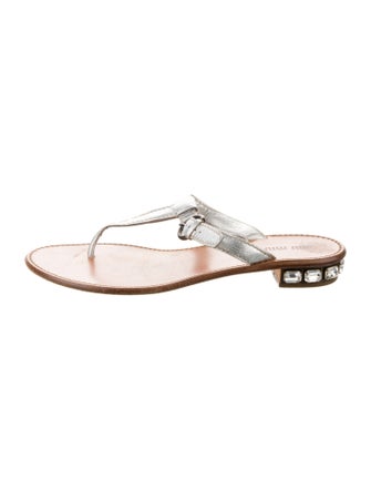 Miu Miu Leather Slides