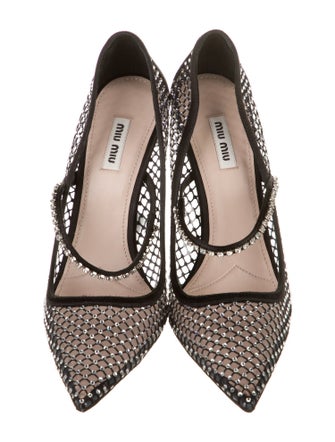 Miu Miu Crystal Embellishments Pumps