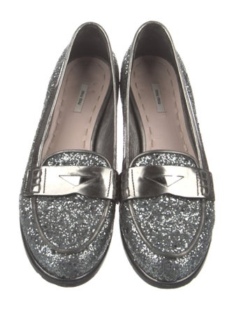 Miu Miu Glitter Loafers