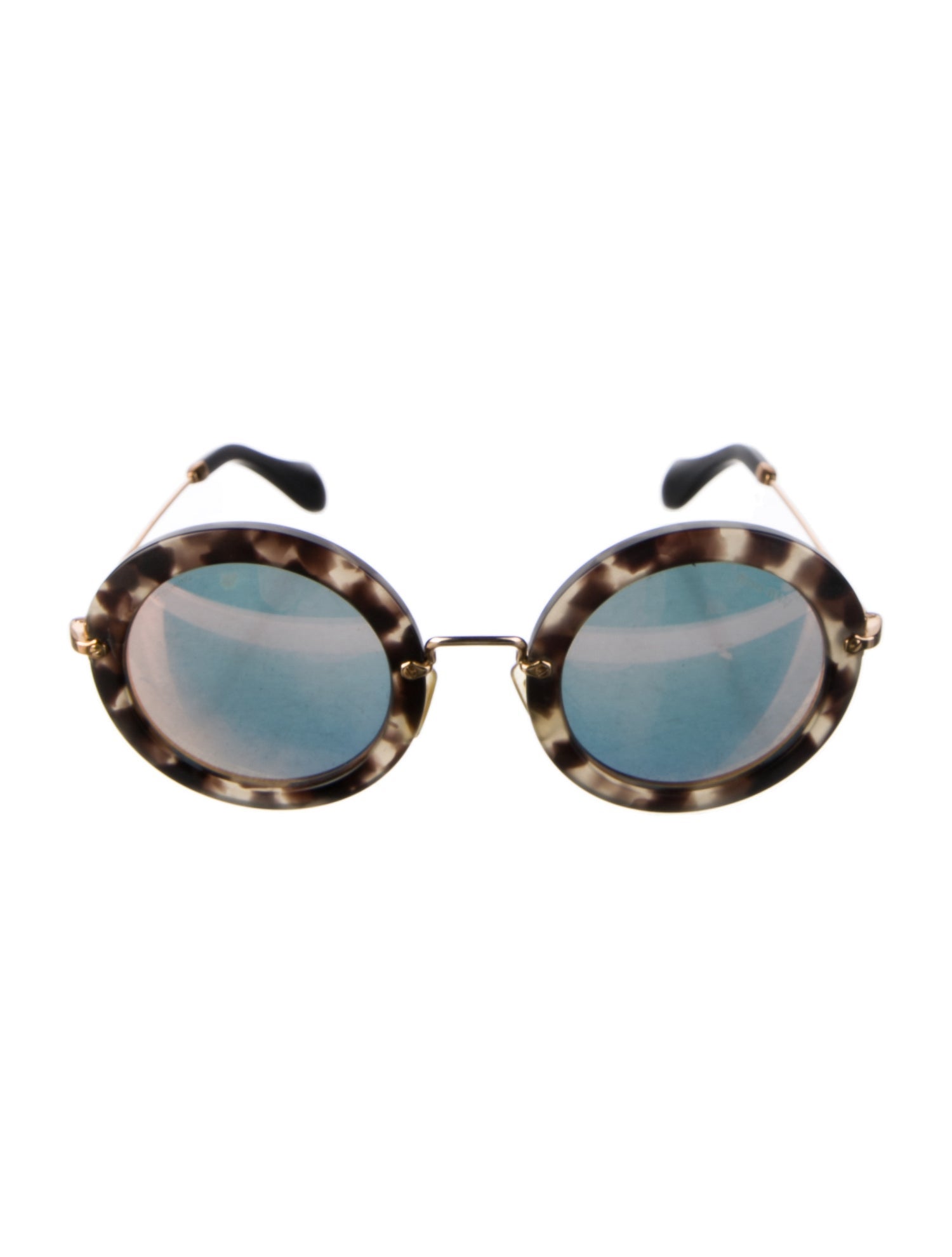 Miu Miu Round Mirrored Sunglasses