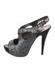 Miu Miu Glitter Slingback Sandals