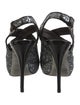 Miu Miu Glitter Slingback Sandals