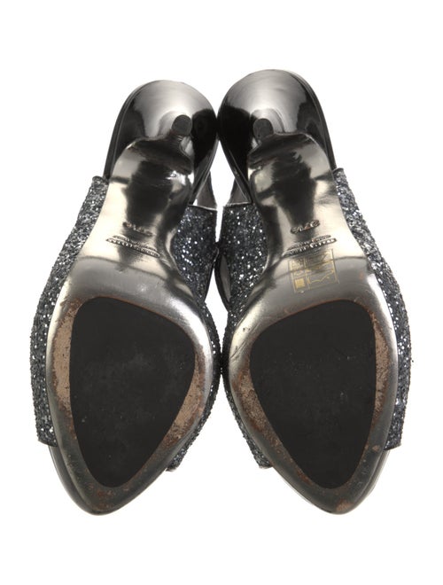 Miu Miu Glitter Slingback Sandals