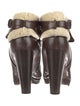 Miu Miu Leather Faux Fur Trim Boots