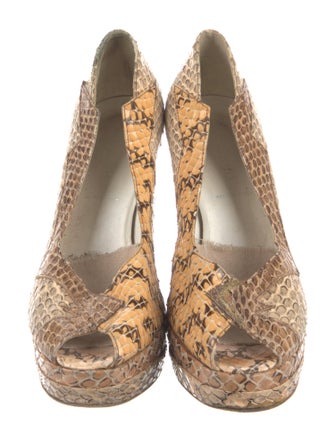 Miu Miu Snakeskin Animal Print Pumps