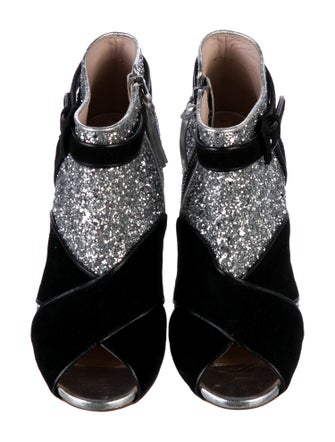 Miu Miu Leather Printed T-Strap Pumps