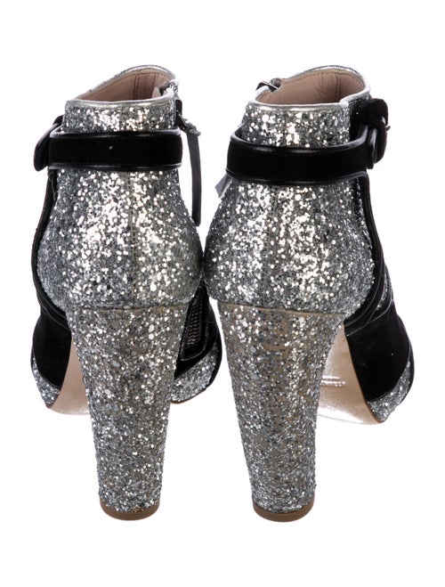 Miu Miu Leather Printed T-Strap Pumps