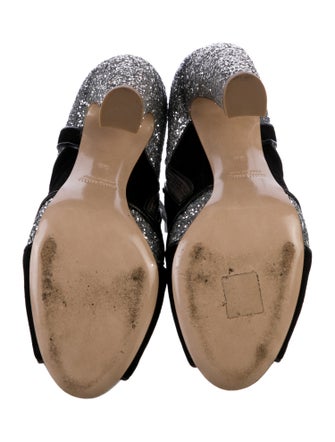 Miu Miu Leather Printed T-Strap Pumps