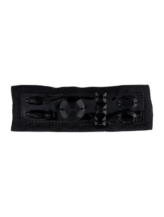 Miu Miu Crystal & Fabric Brooch