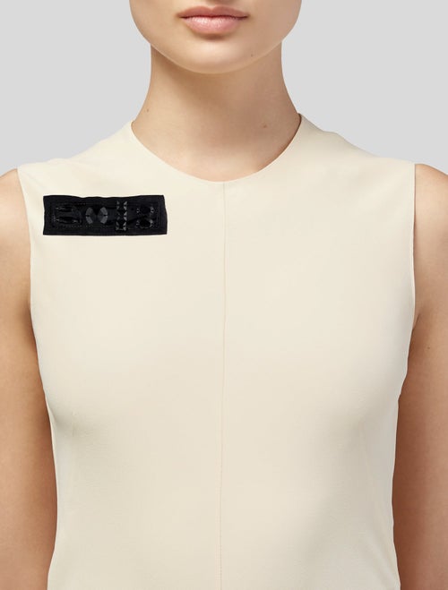 Miu Miu Crystal & Fabric Brooch