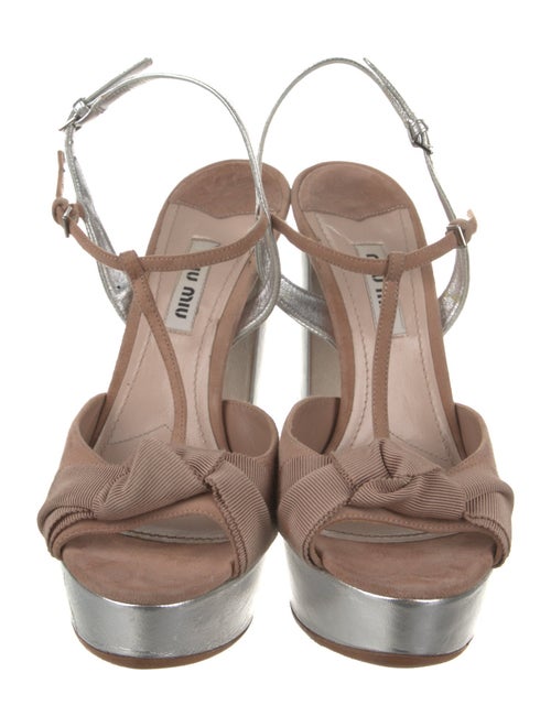 Miu Miu Patent Leather T-Strap Sandals