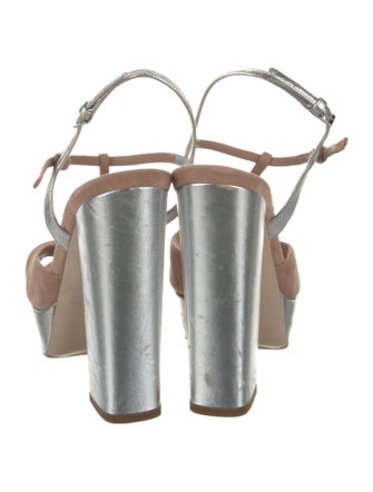 Miu Miu Patent Leather T-Strap Sandals