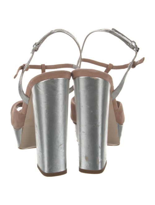 Miu Miu Patent Leather T-Strap Sandals