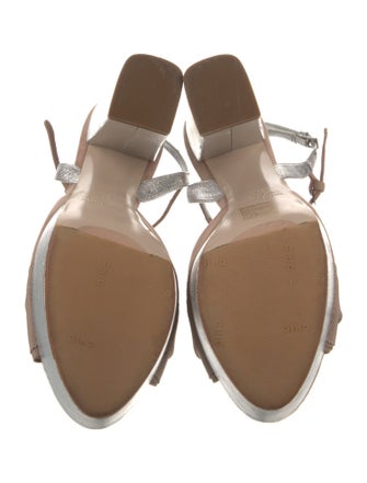 Miu Miu Patent Leather T-Strap Sandals