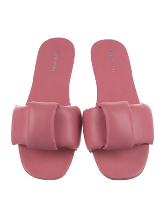 Miu Miu Leather Slides