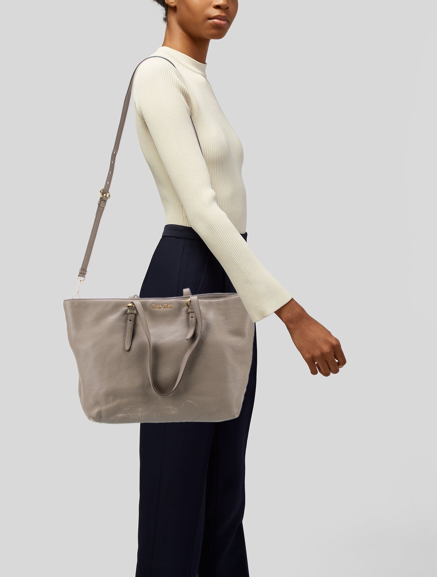 Miu Miu Leather Tote
