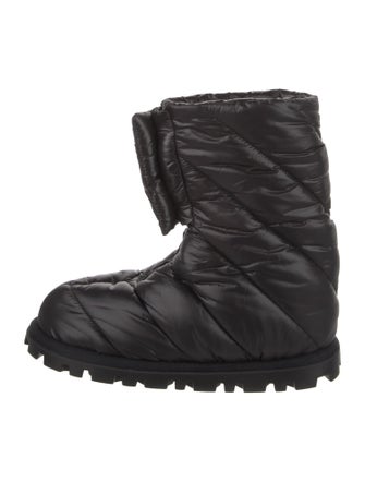 Miu Miu Nylon Lace-Up Boots