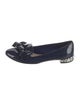 Miu Miu Patent Leather Bow Accents Loafers