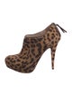 Miu Miu Ponyhair Animal Print Lace-Up Boots
