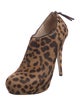 Miu Miu Ponyhair Animal Print Lace-Up Boots