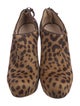 Miu Miu Ponyhair Animal Print Lace-Up Boots