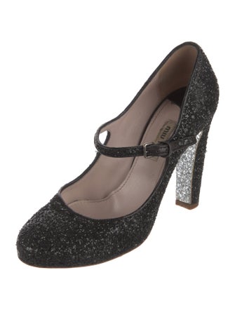 Miu Miu Glitter Glitter Accents Pumps