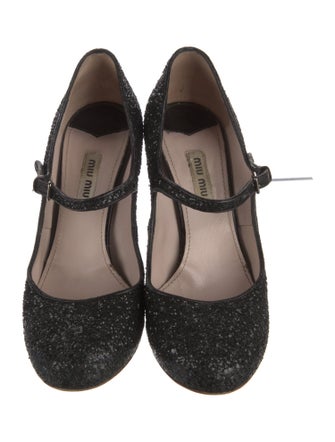 Miu Miu Glitter Glitter Accents Pumps