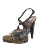 Miu Miu Snakeskin Animal Print Slingback Pumps