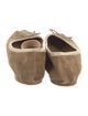 Miu Miu Suede Bow Accents Mary Jane Flats