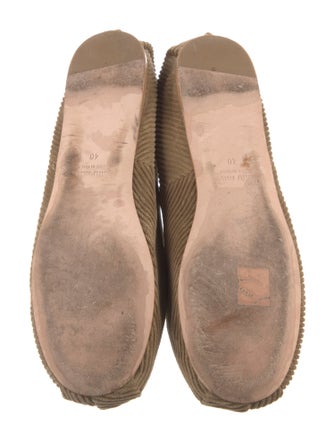 Miu Miu Suede Bow Accents Mary Jane Flats