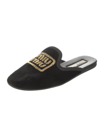 Miu Miu Leather Printed Mules