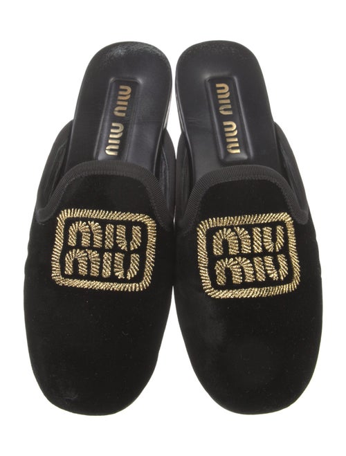 Miu Miu Leather Printed Mules