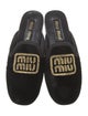 Miu Miu Leather Printed Mules