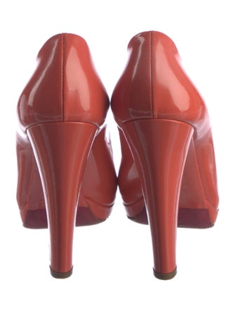 Miu Miu Patent Leather Printed Slingback Sandals