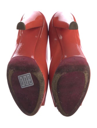 Miu Miu Patent Leather Printed Slingback Sandals