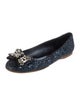 Miu Miu Glitter Glitter Accents Ballet Flats